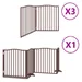 vidaXL Barrière en bois de peuplier pour chien