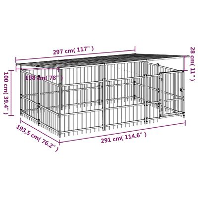 vidaXL Cage spacieuse pour chien