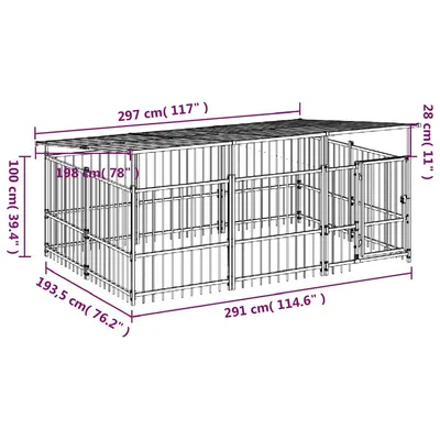 vidaXL Cage spacieuse pour chien vidaXL Cage spacieuse pour chien