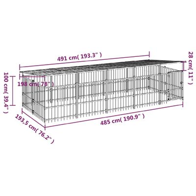 vidaXL Cage spacieuse pour chien