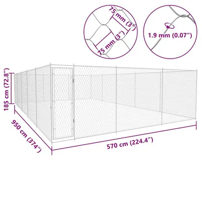 vidaXL Grande cage, chenil pour chien vidaXL Grande cage, chenil pour chien