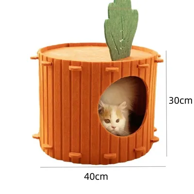Zoomtopia Casa para gatos con forma de zanahoria