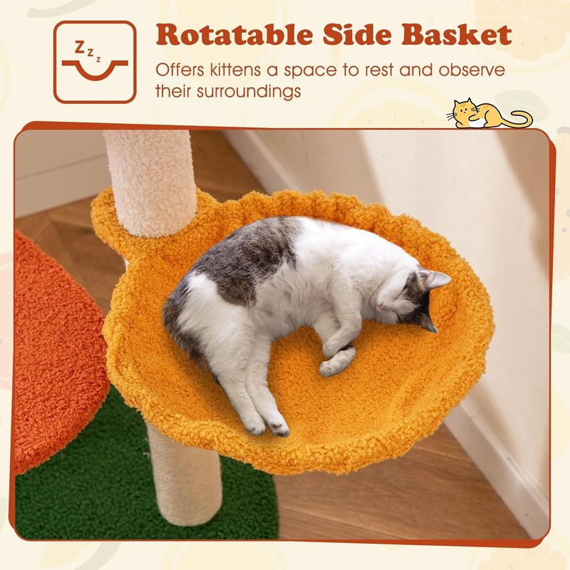 GIANTEX Arbre à Chat Style Fruits avec Griffoirs en Sisal