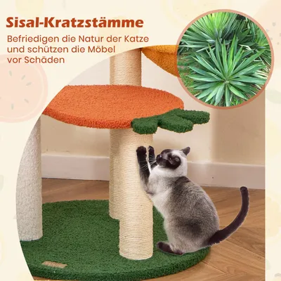 GIANTEX Kratzbaum im Obst-Design mit Sisal-Kratzflächen GIANTEX Kratzbaum im Obst-Design mit Sisal-Kratzflächen