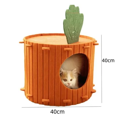 Zoomtopia Casa para gatos con forma de zanahoria