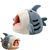 Zoomtopia Niche pour chat en forme de requin avec coussin épais
