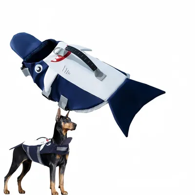 Pawzy Gilet de sauvetage pour chien en forme de requin
