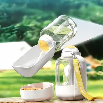 FurryFusion Botella de agua a prueba de fugas para perros y gatos