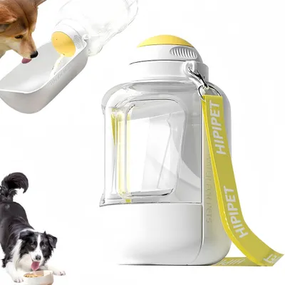 FurryFusion Botella de agua a prueba de fugas para perros y gatos