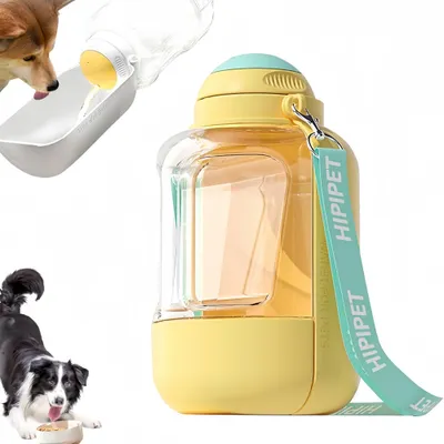 FurryFusion Botella de agua a prueba de fugas para perros y gatos