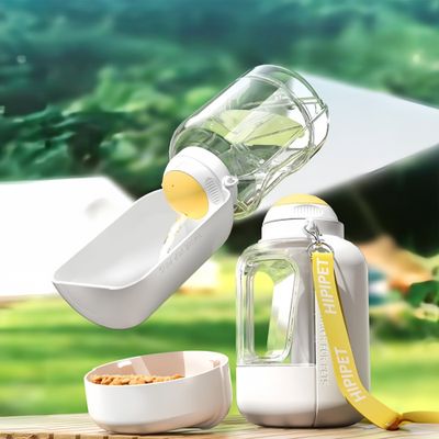 FurryFusion Botella de agua a prueba de fugas para perros y gatos