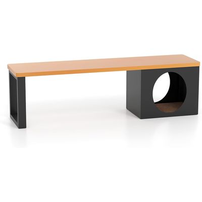 GIANTEX Banc de Jardin Extérieur 3 Personnes avec Grotte Chat