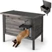 GIANTEX Niche pour Chat Exterieur en Bois avec Toit en Asphalte