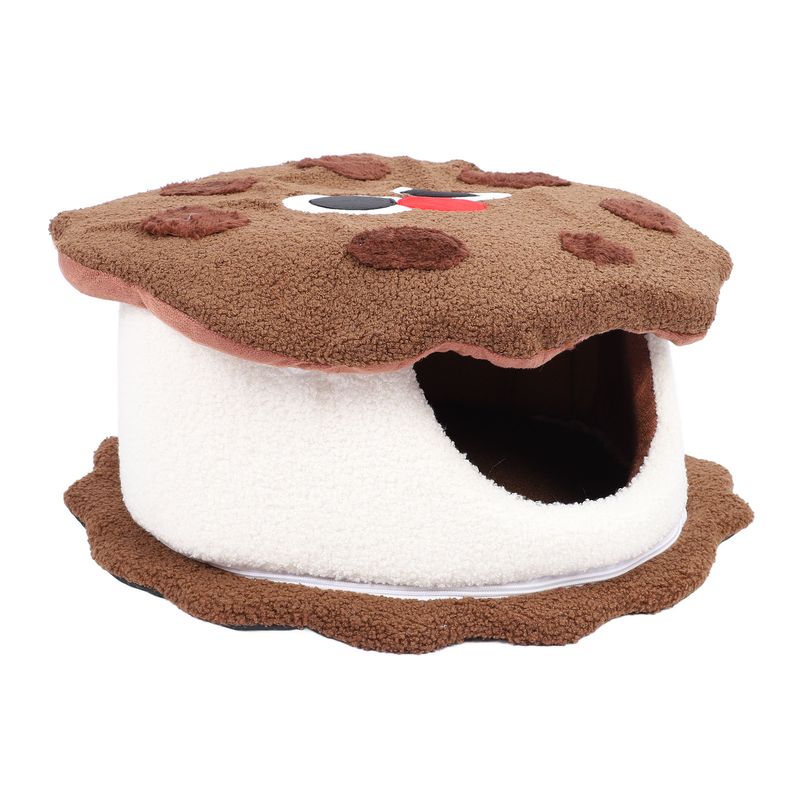Lit pour chat fermé en forme de biscuit