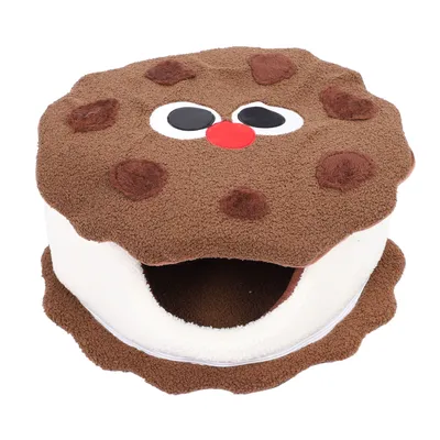 Lit pour chat fermé en forme de biscuit Lit pour chat fermé en forme de biscuit