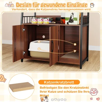 GIANTEX Isoliertes Katzenhaus aus Holz für den Außenbereich