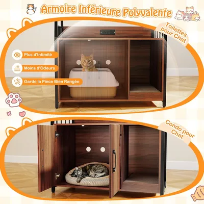 GIANTEX Maison pour Chat Extérieure Isolée en Bois
