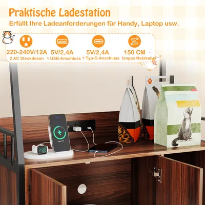 GIANTEX Isoliertes Katzenhaus aus Holz für den Außenbereich