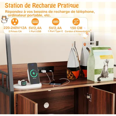 GIANTEX Maison pour Chat Extérieure Isolée en Bois