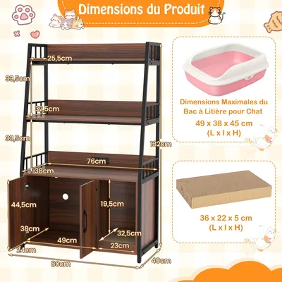 GIANTEX Maison pour Chat Extérieure Isolée en Bois