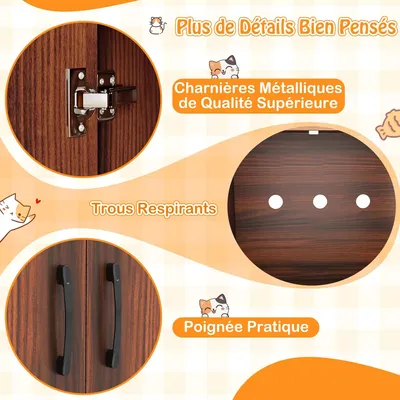 GIANTEX Maison pour Chat Extérieure Isolée en Bois