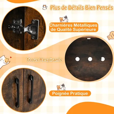 GIANTEX Maison pour Chat Extérieure Isolée en Bois