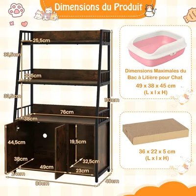 GIANTEX Maison pour Chat Extérieure Isolée en Bois