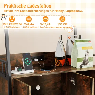 GIANTEX Isoliertes Katzenhaus aus Holz für den Außenbereich GIANTEX Isoliertes Katzenhaus aus Holz für den Außenbereich
