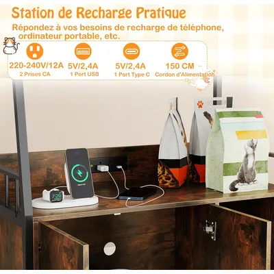 GIANTEX Maison pour Chat Extérieure Isolée en Bois