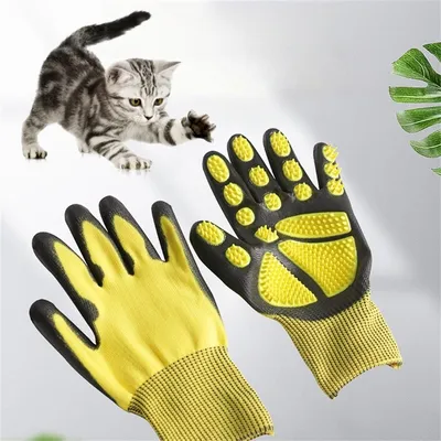 IntiMeg Gant pour brosser et laver les animaux de compagnie