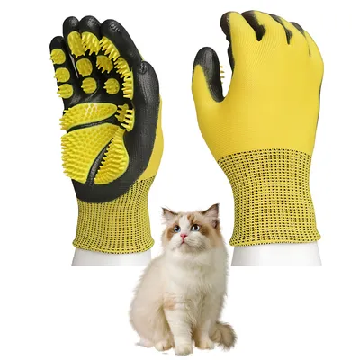 IntiMeg Gant pour brosser et laver les animaux de compagnie