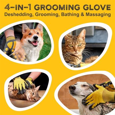 IntiMeg Gant pour brosser et laver les animaux de compagnie