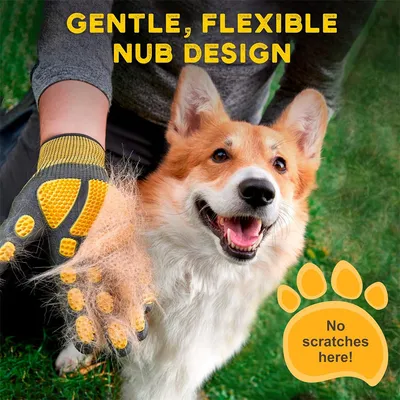IntiMeg Gant pour brosser et laver les animaux de compagnie