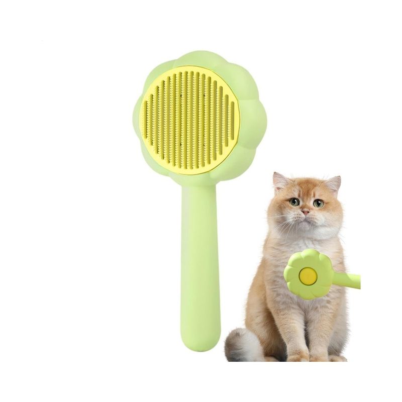 Zoomtopia Brosse pour chat avec bouton de déverrouillage