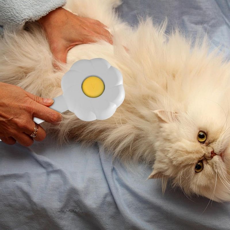 Zoomtopia Brosse pour chat avec bouton de déverrouillage