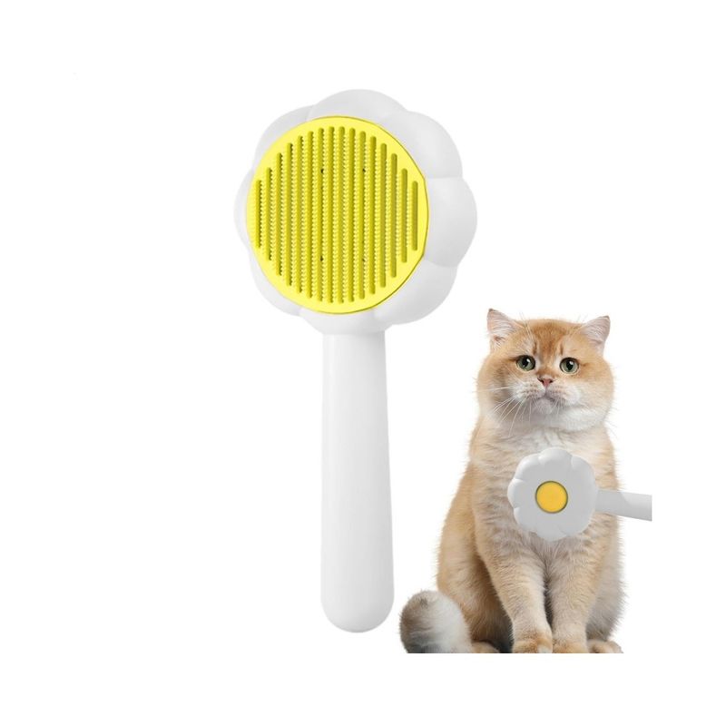Zoomtopia Brosse pour chat avec bouton de déverrouillage
