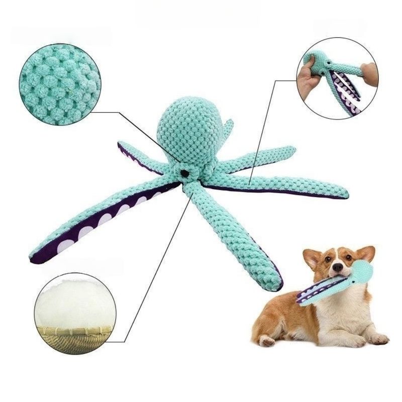 Zoomtopia Jouet en forme de poulpe pour chien
