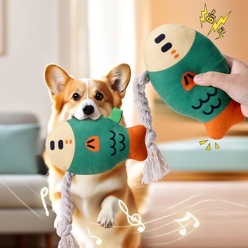 Zoomtopia Jouet à mâcher en peluche  pour chien Lot de deux