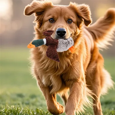 IntiMeg Jouet pour chien en forme de canard en peluche