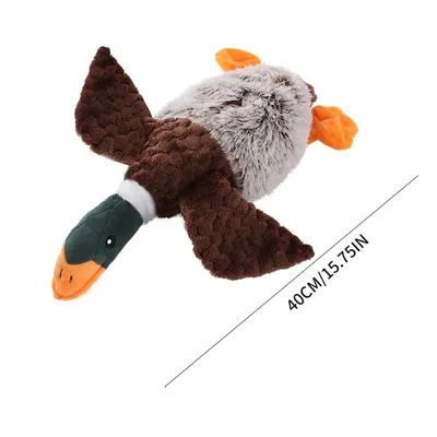 IntiMeg Jouet pour chien en forme de canard en peluche