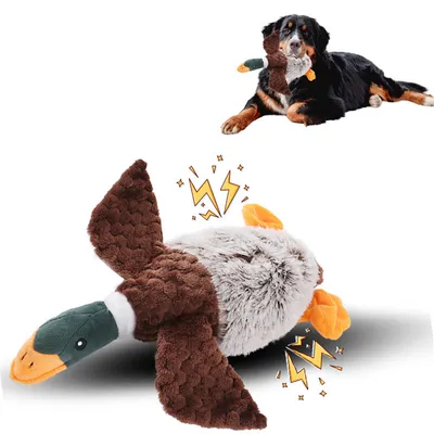 IntiMeg Jouet pour chien en forme de canard en peluche
