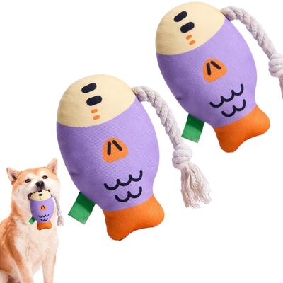 Zoomtopia Jouet à mâcher en peluche  pour chien Lot de deux