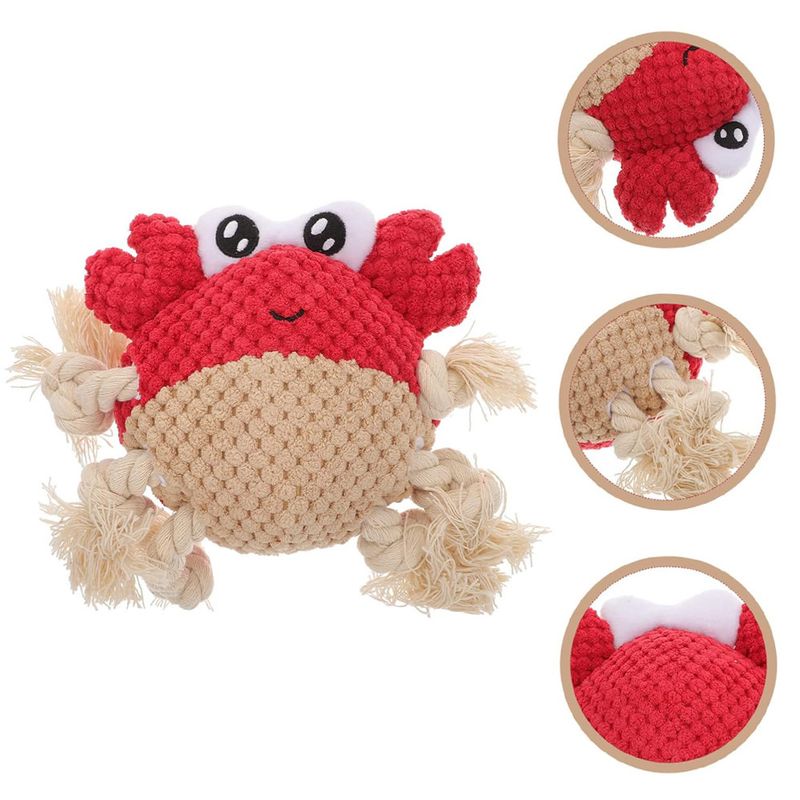 Jouet couineur à mâcher en forme de crabe pour chien