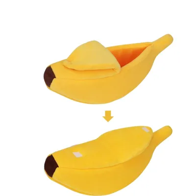UAMLY Lit cachette Banana Cave pour petit animal