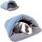 IntiMeg Niche en coton pour petits animaux d'hiver Bleu