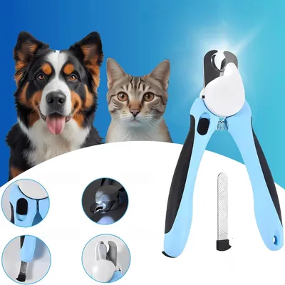 Zoomtopia Tondeuses à ongles pour animaux de compagnie avec lumière LED