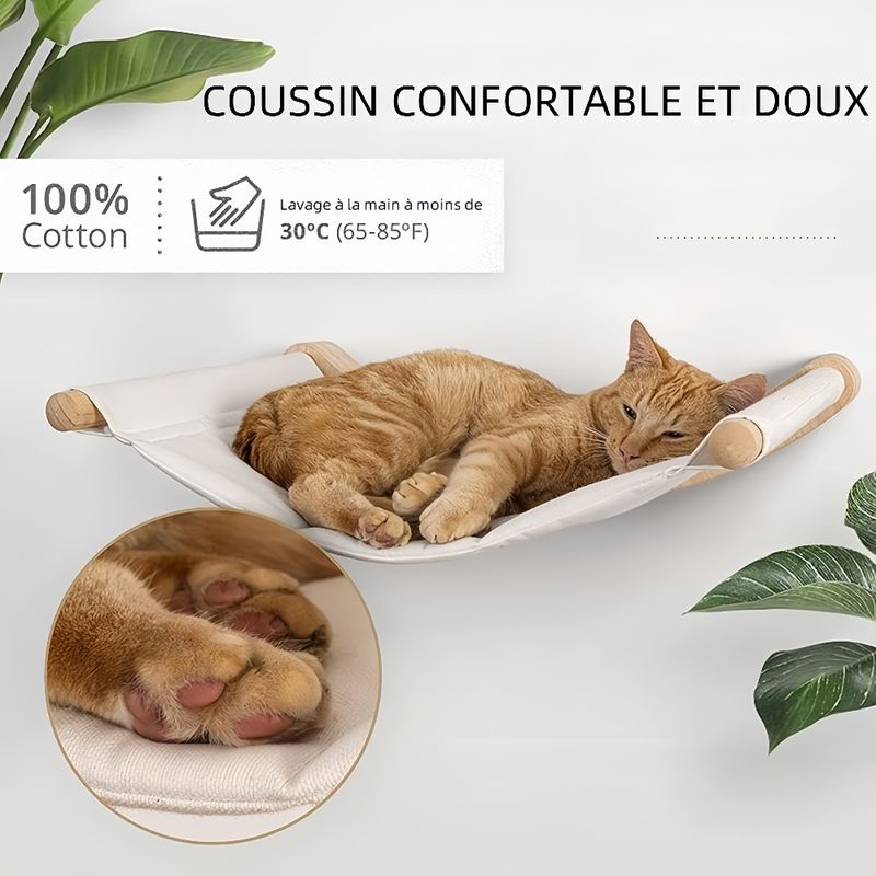Zoomtopia Hamac mural pour chat