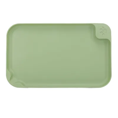 Tapis d'alimentation pour animaux à bords surélevés