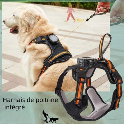 Zoomtopia Harnais de traction rétractable pour chien