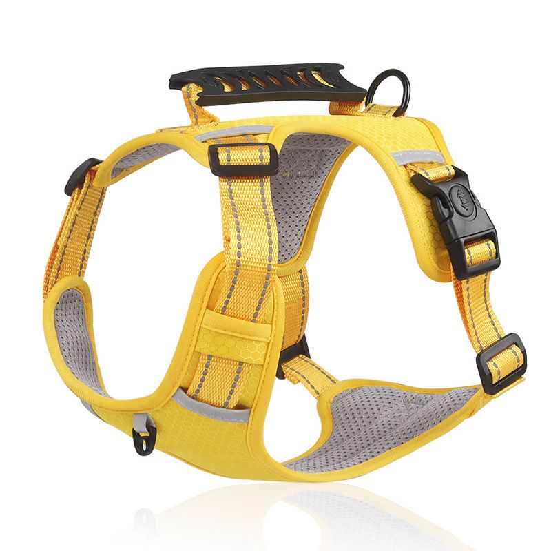 Harnais anti-traction pour chien(jaune)